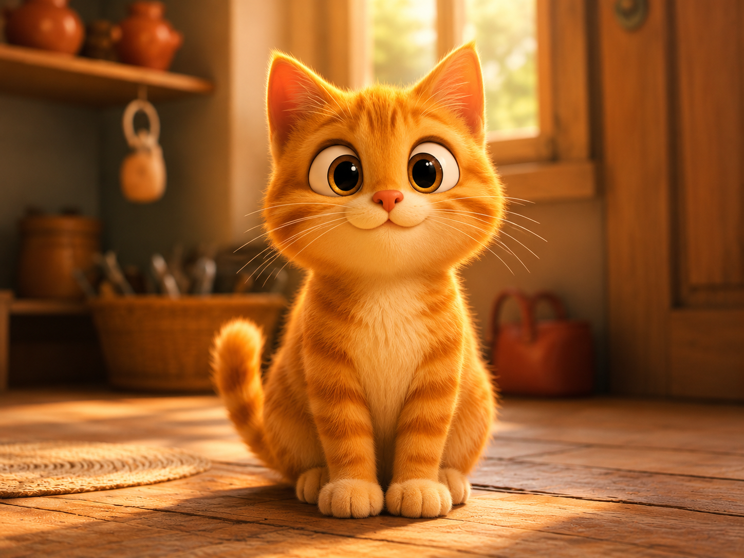 Cat as Pixar character